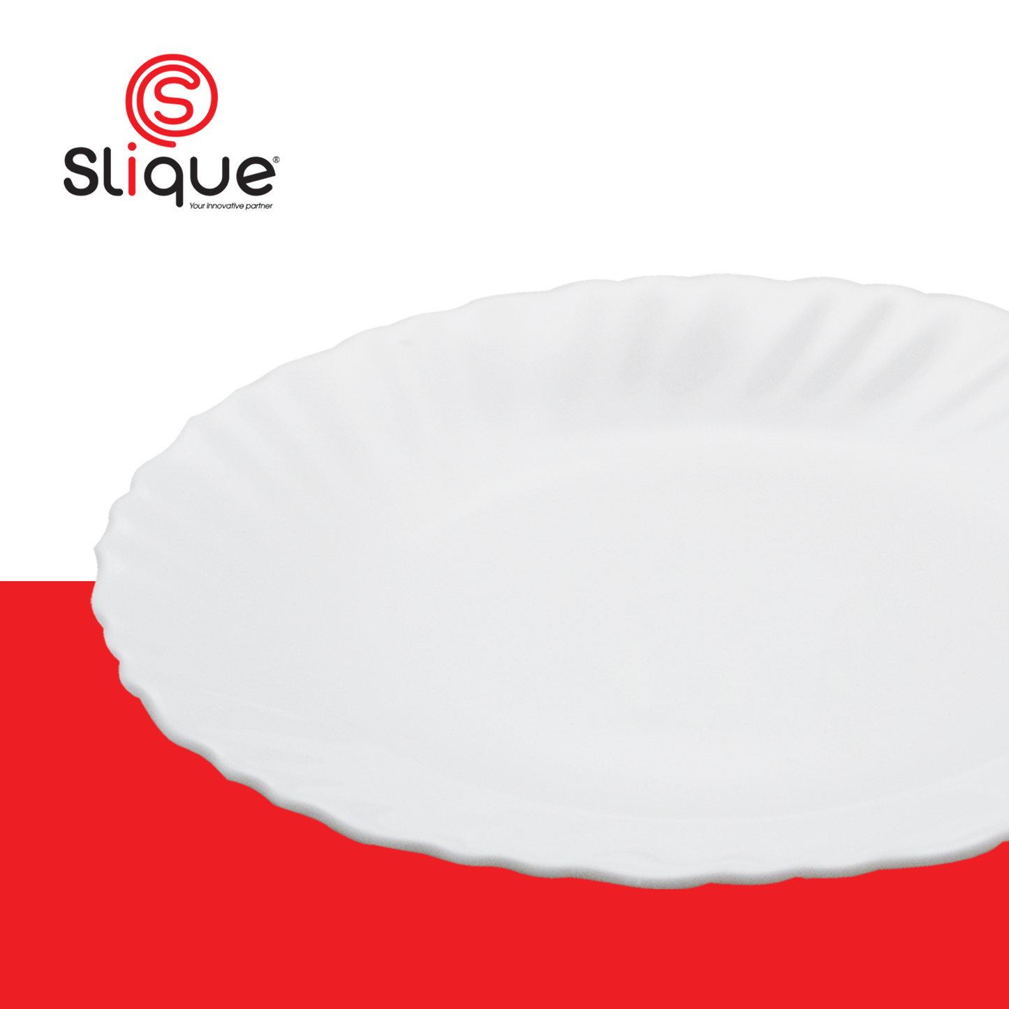 SLIQUE Premium Round Plate Freeze Resistant  7.5" Set of 4