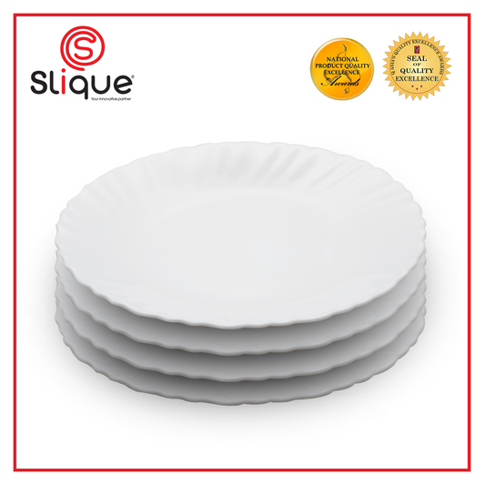 SLIQUE Premium Round Plate Freeze Resistant  7.5" Set of 4