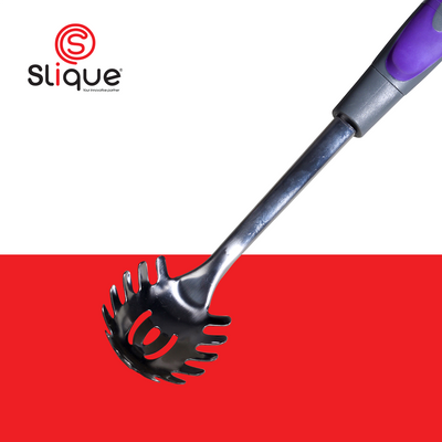 SLIQUE Premium 18/8 Stainless Steel Spaghetti Spoon (Purple)