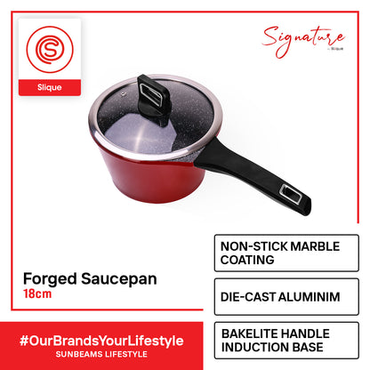 SIGNATURE by Slique Premium Forged Sauce Pan 18cm