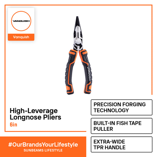 VANQUISH Premium | Heavy Duty | Professional High-Leverage Longnose Pliers