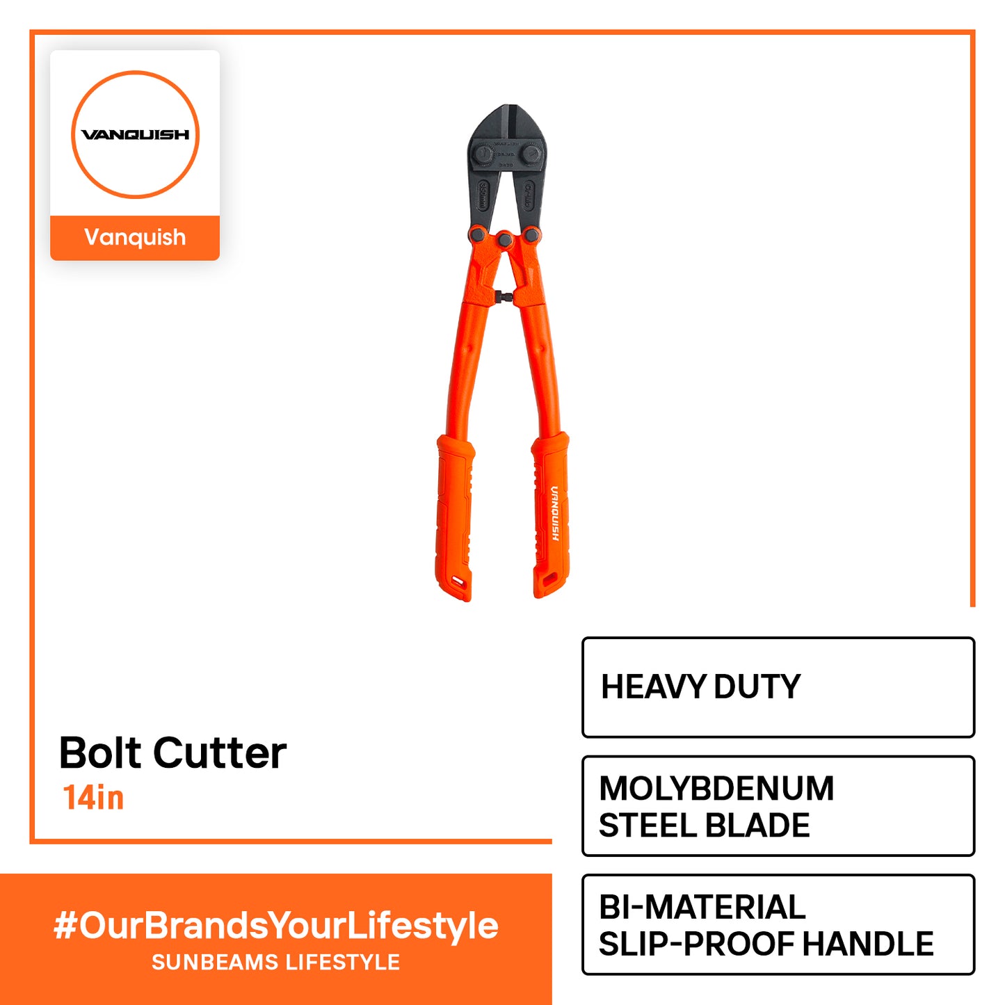 VANQUISH Premium | Heavy Duty | Professional Bolt Cutter