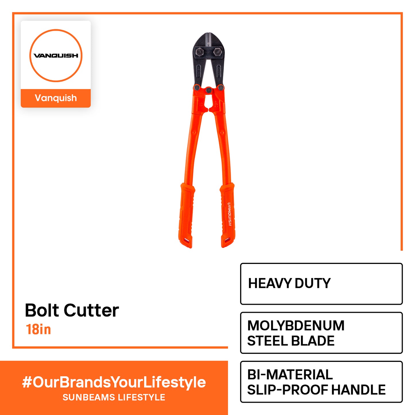 VANQUISH Premium | Heavy Duty | Professional Bolt Cutter