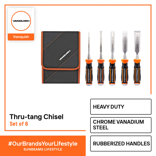 VANQUISH Premium Thru-tang Chisel Set of 5