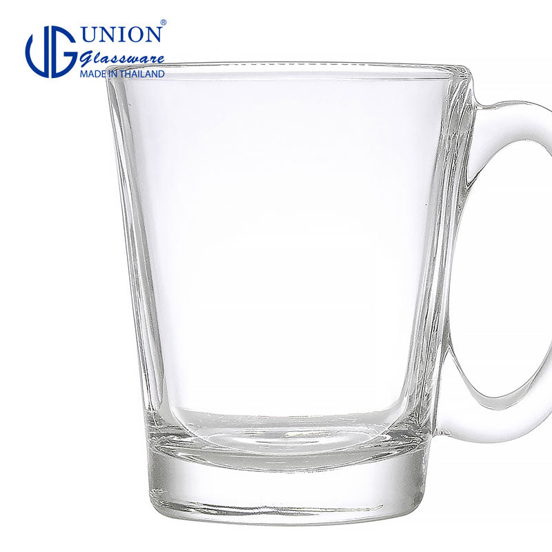 UNION GLASS Thailand Premium Clear Glass Cup Coffee, Tea, Hot Chocolate, Milk 305ml