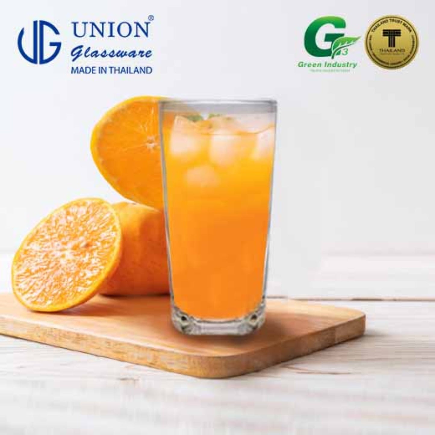 UNION GLASS Thailand Premium Clear Glass Highball Glass 293 ml | 10 oz Set of 6