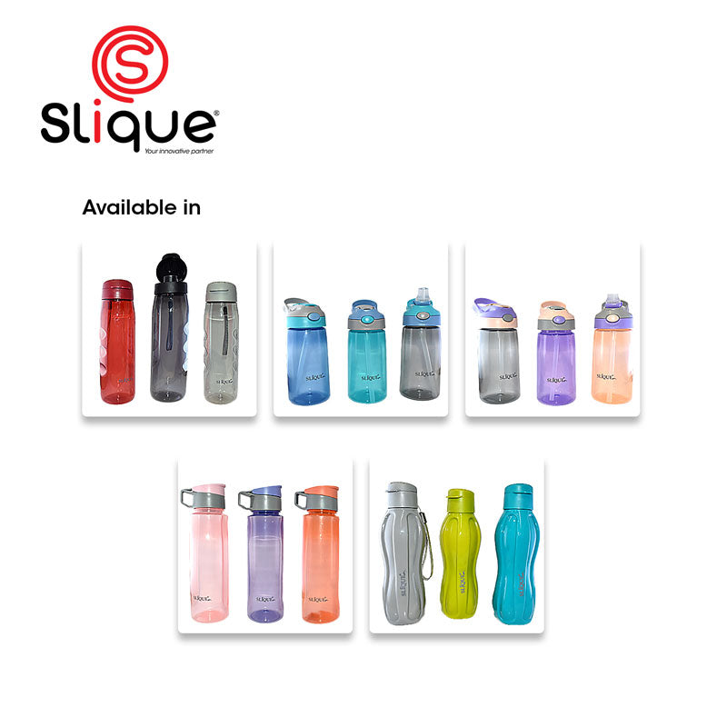 SLIQUE PP Sports Water Bottle BPA Free Set of 3 650ml