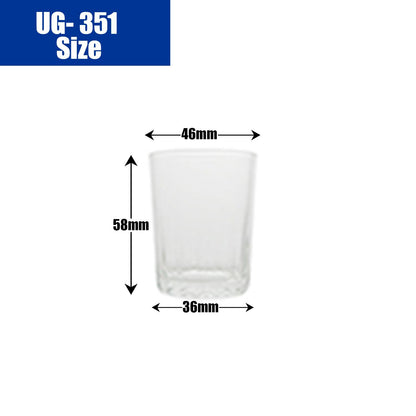 UNION GLASS Thailand Premium Clear Glass Shot Glass 55ml | 2oz Set of 6