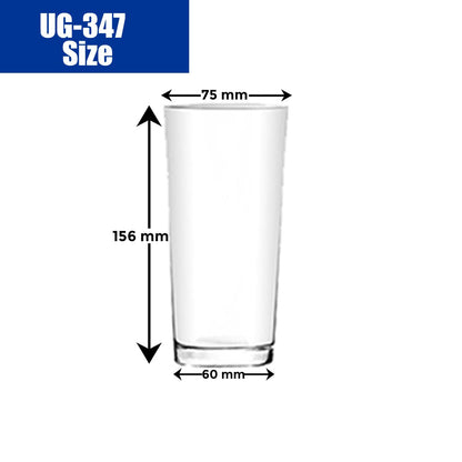 UNION GLASS Thailand Premium Clear Highball Glass 455ml Set of 6