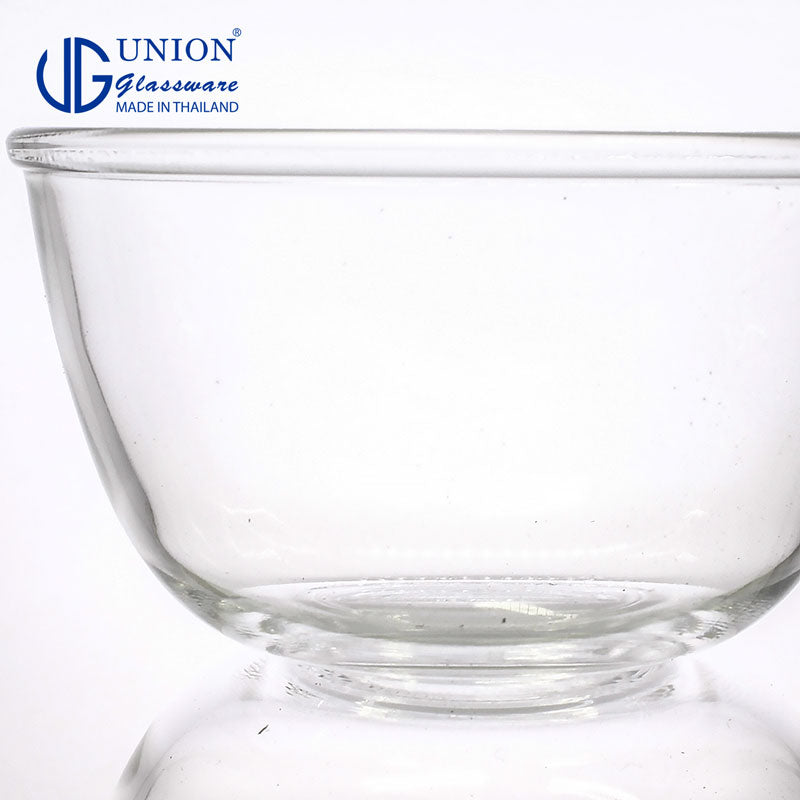 UNION GLASS Thailand Premium Clear Glass Bowl 405ml | 4.6oz | 4.6" Set of 6