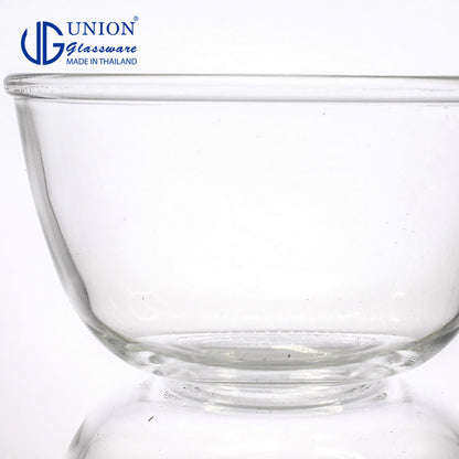 UNION GLASS Thailand Premium Clear Glass Bowl 405ml | 4.6oz | 4.6" Set of 6